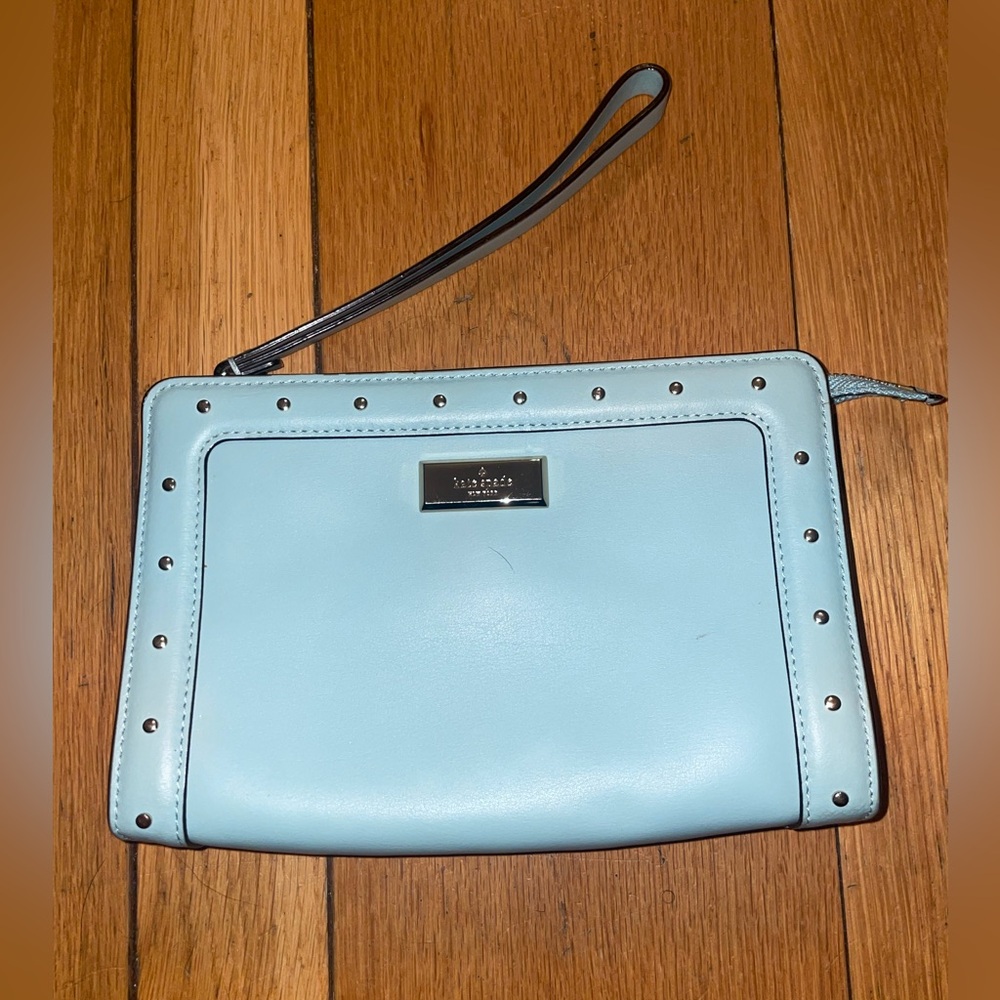 Kate Spade Blue Studded Wristlet